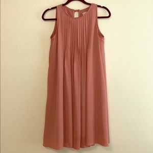 Tan chiffon dress